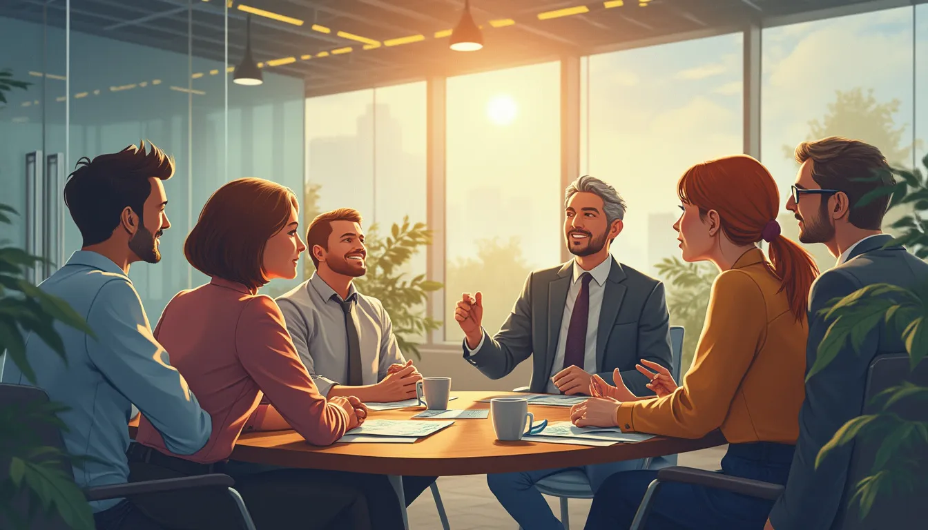 Leaders en Action : Une Réunion de Managers de Transition