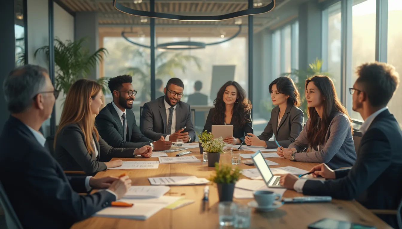 Réunion corporative sur le management de transition