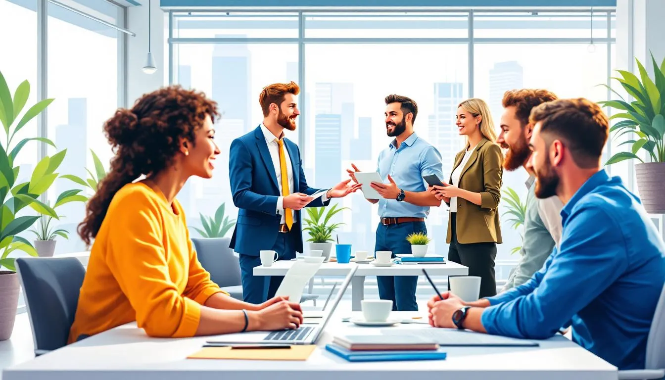 Professionnels en collaboration pour le management de transition