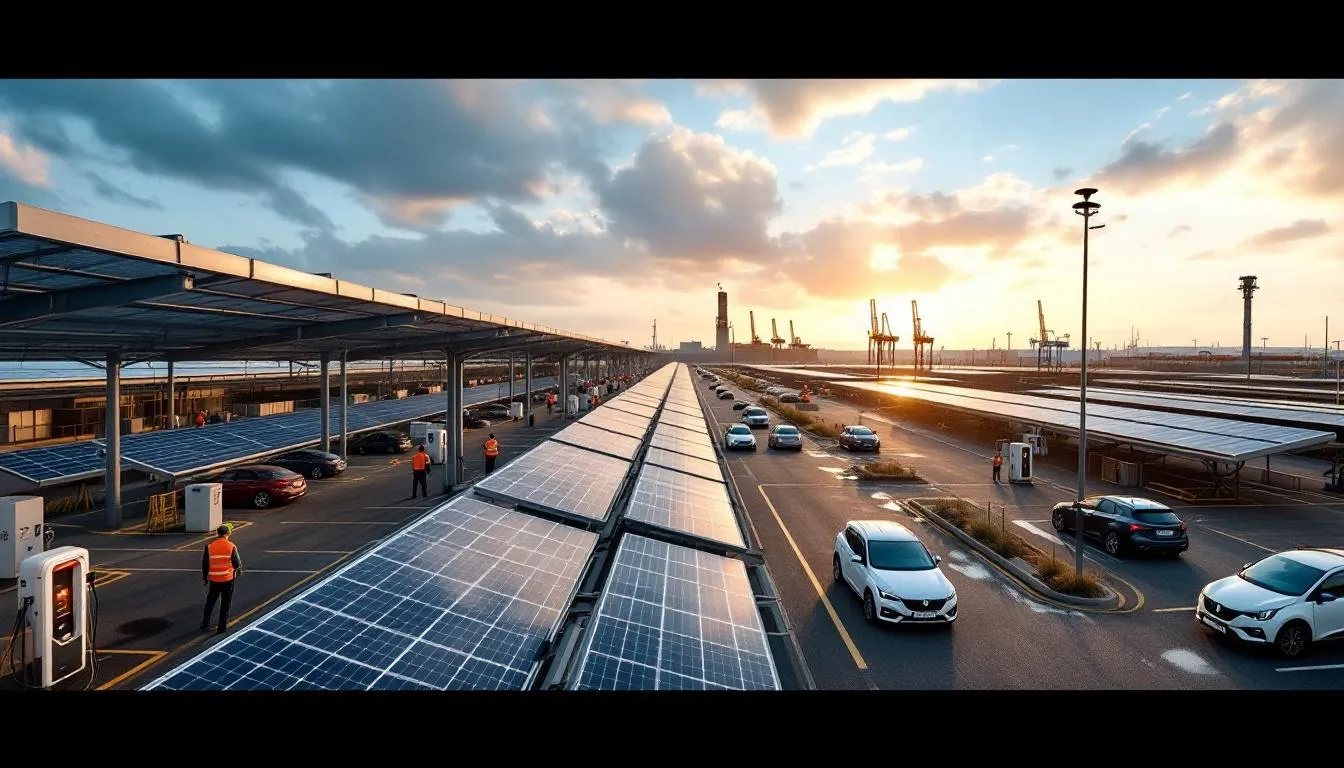 Aluminium Dunkerque finance une ombrière solaire de 3,2 MWc sur son parking