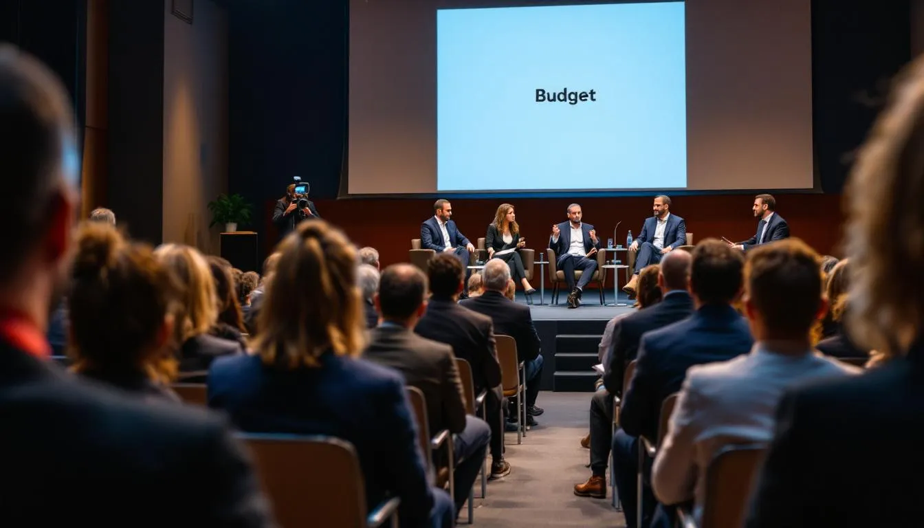 Soirées de l'Économie — table ronde et salle animée à Nantes Saint‑Nazaire, présentation « Budget 2025 »