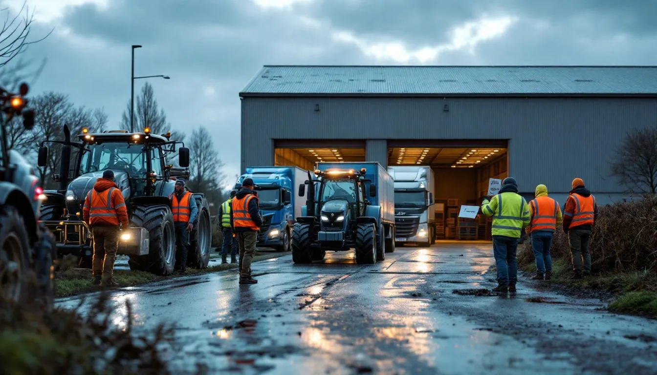 Blocage en Vendée : agriculteurs perturbent une plateforme logistique et la circulation