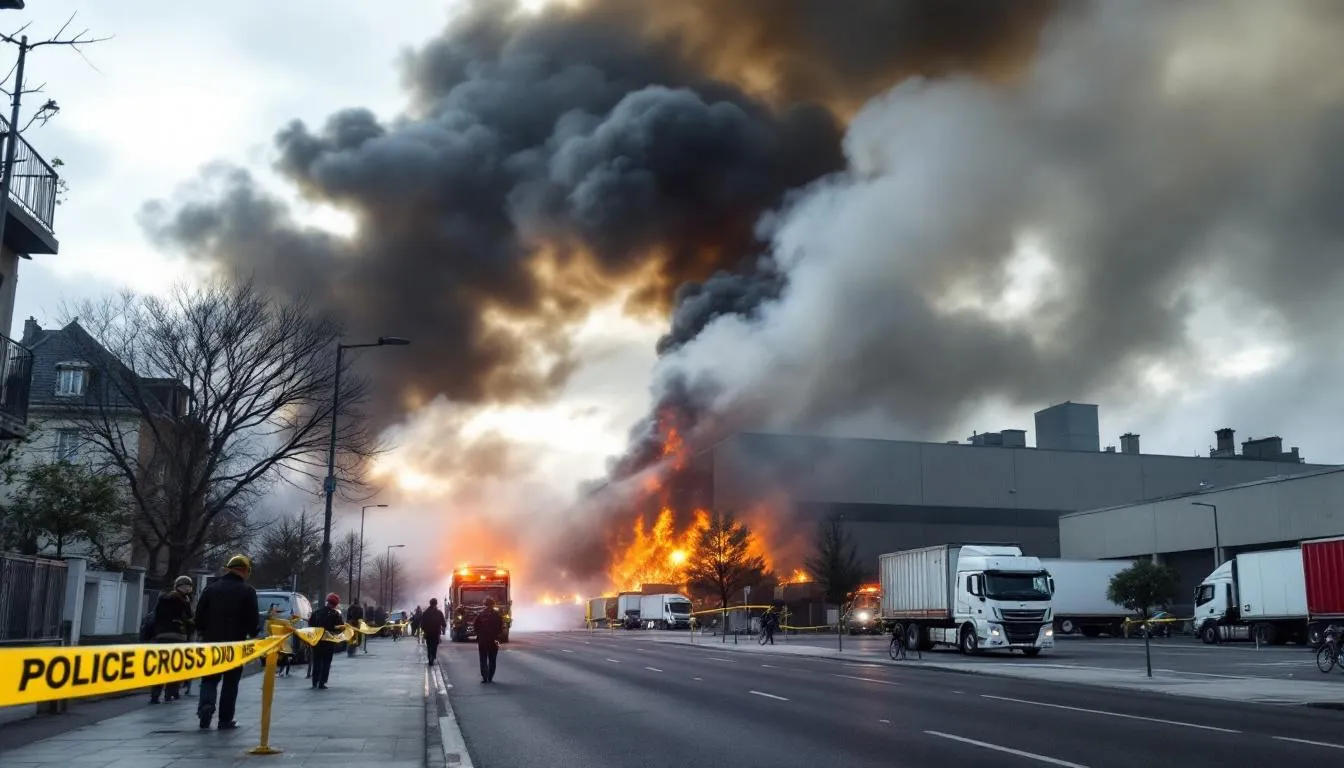 Incendie d&rsquo;entrepôt à La Courneuve : fumées, consignes et risques pour la logistique