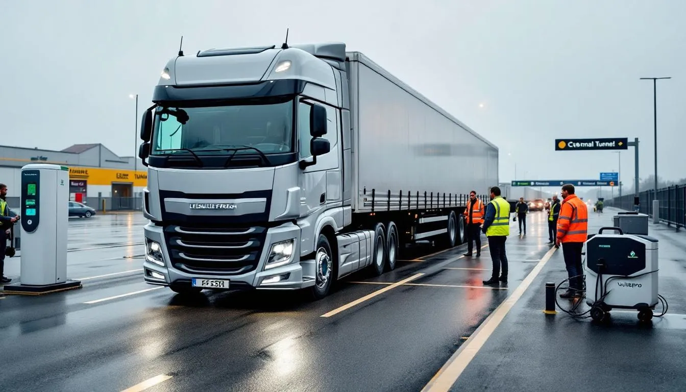 Pas-de-Calais : premier poids lourd électrique traverse le Tunnel sous la Manche