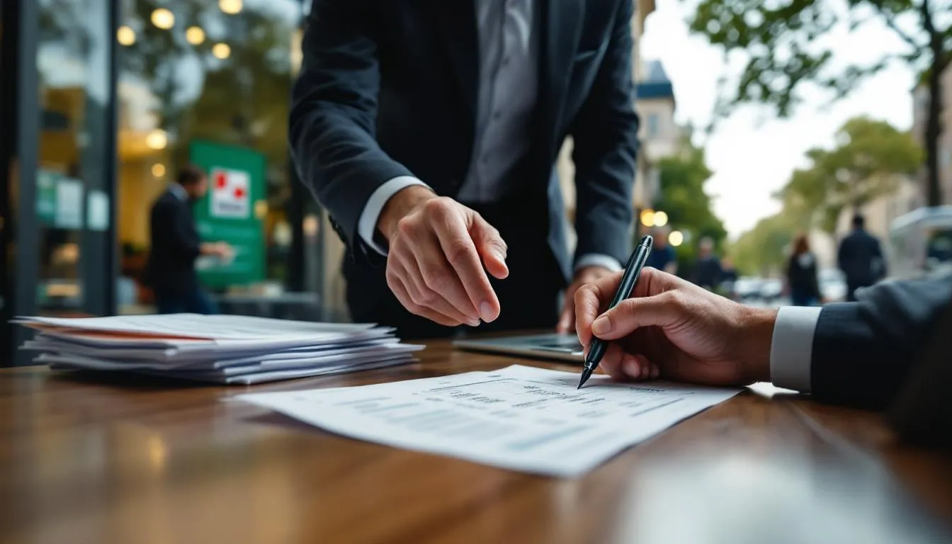 Façade d'une agence Crédit Agricole Alpes Provence et documents 'Certificats Coopératifs d’Investissement' sur une table