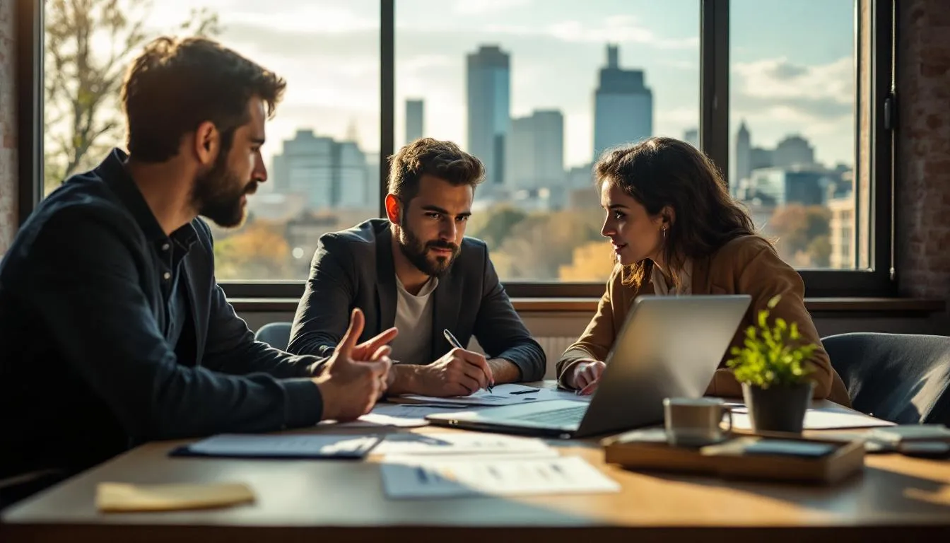 Réunion dans un espace de coworking à Rennes : start‑ups et investisseurs discutent de levées de fonds