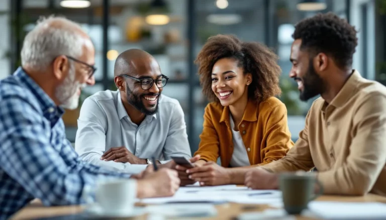 Équipe multigénérationnelle en action