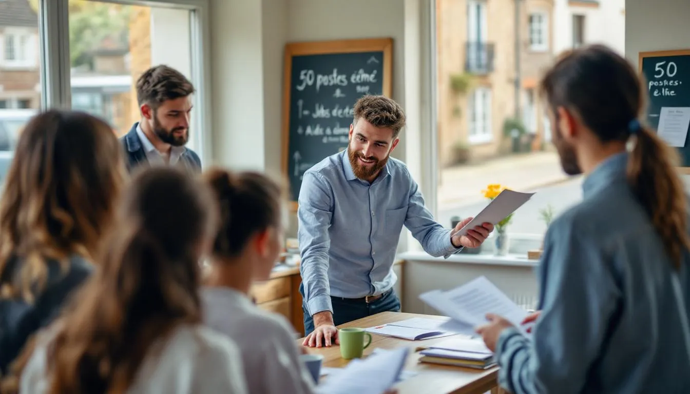 Header: session d'information sur les jobs d'été en aide à domicile dans l'Orne, avec un recruteur et des jeunes candidats