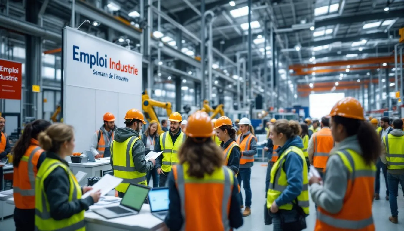 Candidats et DRH lors d'un forum emploi industriel dans les Pyrénées-Atlantiques