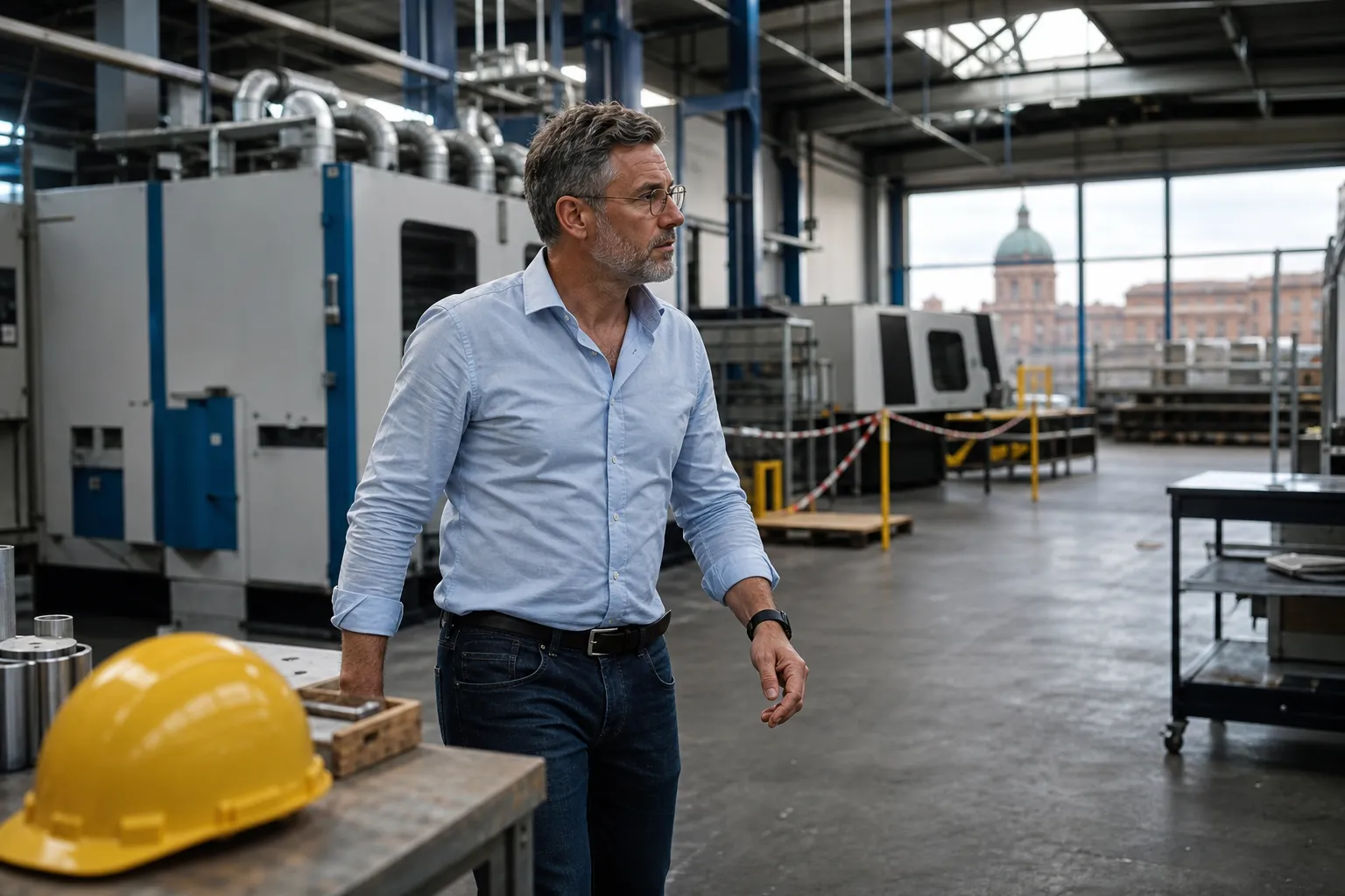 Manager de transition dans un atelier industriel toulousain confronté à une activité sous tension